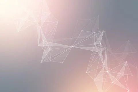 Geometric graphic background molecule and communication. Big data complex with Stockillustratie