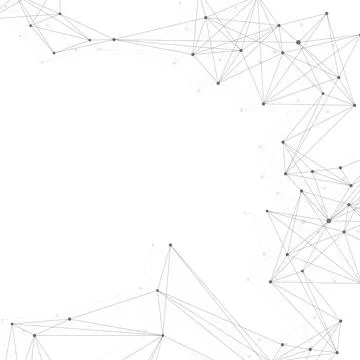 Geometric graphic background molecule and communication. Big data complex with Illustrazione stock