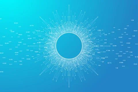 Geometric graphic background molecule and communication. Big data complex with Illustrazione stock