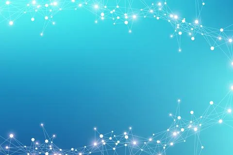 Geometric graphic background molecule and communication. Big data complex with Stock Illustration