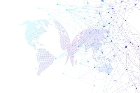 Geometric graphic background molecule and communication. Big data complex with イラスト素材