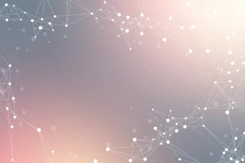 Geometric graphic background molecule and communication. Big data complex with Illustrazione stock