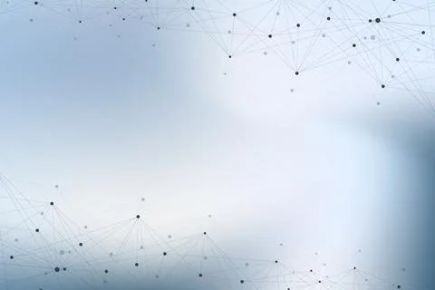 Geometric graphic background molecule and communication. Big data complex with Illustrazione stock