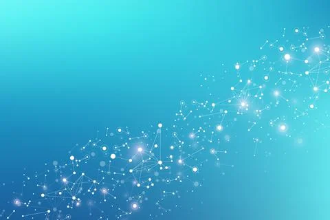 Geometric graphic background molecule and communication. Big data complex with Illustrazione stock