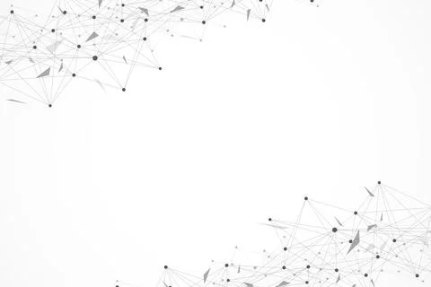 Geometric graphic background molecule and communication. Big data complex with Stock Illustration