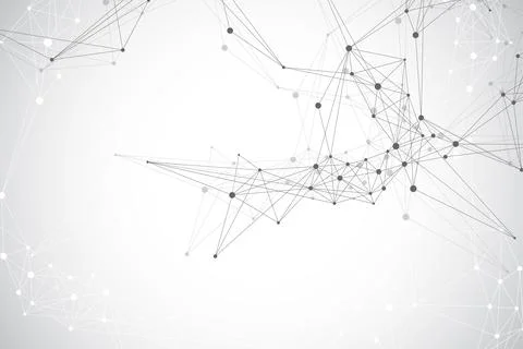 Geometric graphic background molecule and communication. Big data complex with Stock Illustration