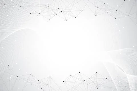Geometric graphic background molecule and communication. Big data complex with Stock Illustration