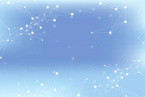 Geometric graphic background molecule and communication. Big data complex with Stock Illustration