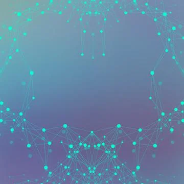 Geometric graphic background molecule and communication. Big data complex with Stock Illustration