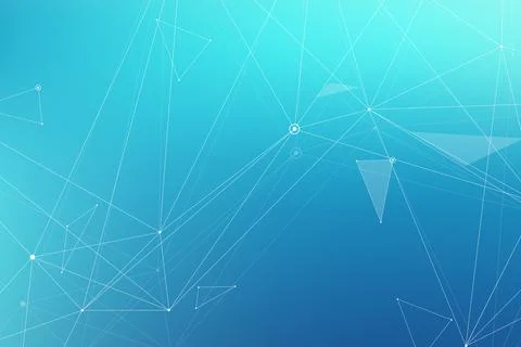 Geometric graphic background molecule and communication. Big data complex with Stock Illustration