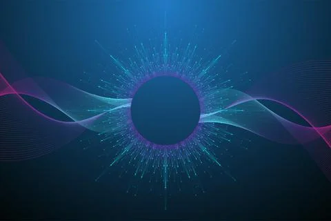 Geometric graphic background molecule and communication. Big data complex with Illustrazione stock