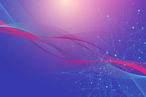 Geometric graphic background molecule and communication. Big data complex with Stock Illustration