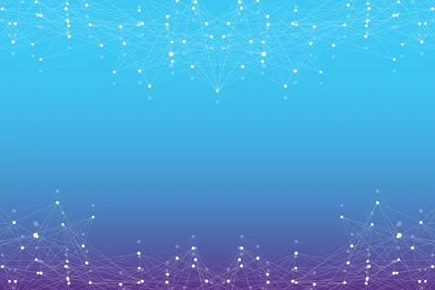 Geometric graphic background molecule and communication. Big data complex with Stock Illustration