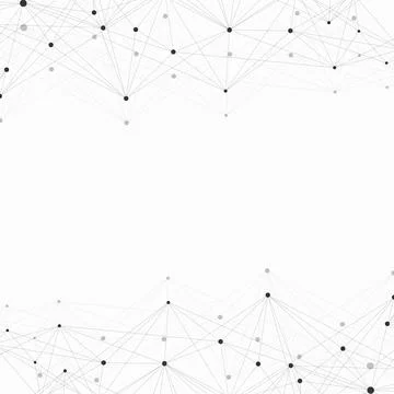 Geometric graphic background molecule and communication. Big data complex with Illustrazione stock