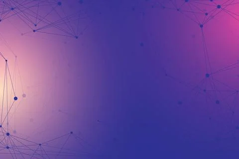 Geometric graphic background molecule and communication. Big data complex with Stock Illustration