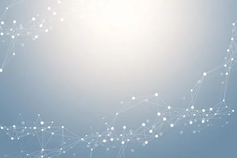 Geometric graphic background molecule and communication. Big data complex with Illustrazione stock