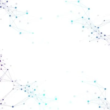 Geometric graphic background molecule and communication. Big data complex with 스톡 일러스트