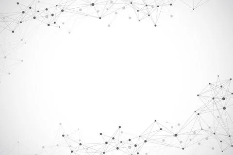 Geometric graphic background molecule and communication. Big data complex with Illustrazione stock