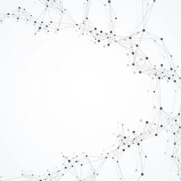 Geometric graphic background molecule and communication. Big data complex with Stock Illustration