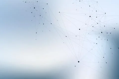 Geometric graphic background molecule and communication. Big data complex with Illustrazione stock