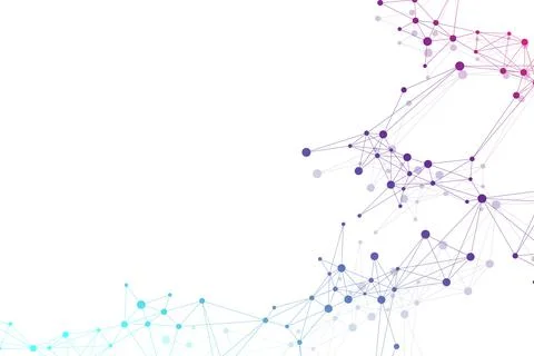 Geometric graphic background molecule and communication. Big data complex with Illustrazione stock