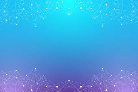 Geometric graphic background molecule and communication. Big data complex with 스톡 일러스트