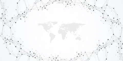 Geometric graphic background molecule and communication. Big data complex with 스톡 일러스트