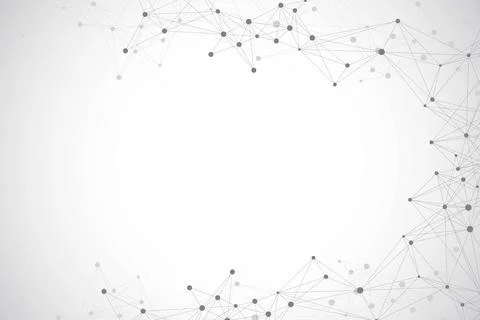 Geometric graphic background molecule and communication. Big data complex with Stock Illustration