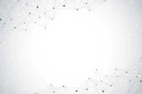 Geometric graphic background molecule and communication. Big data complex with Stock Illustration