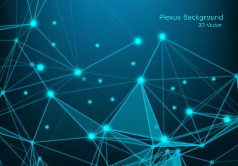 Geometric graphic background molecule and communication. Connected lines with Stock Illustration
