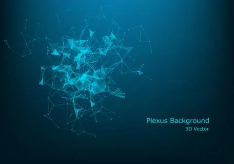 Geometric graphic background molecule and communication. Big data complex wit Illustrazione stock