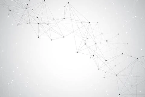 Geometric graphic background molecule and communication. Big data complex with Stock Illustration