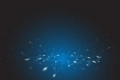 Geometric Graphic Connection Background. Lines Dots Vector Illustration. Futu Stock Illustration