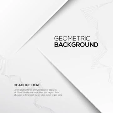 Geometric gray 3D background Stock Illustration