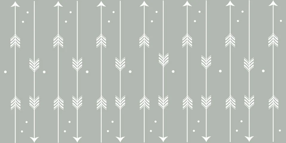 Geometric Gray Arrow Seamless Pattern Background Stock Illustration