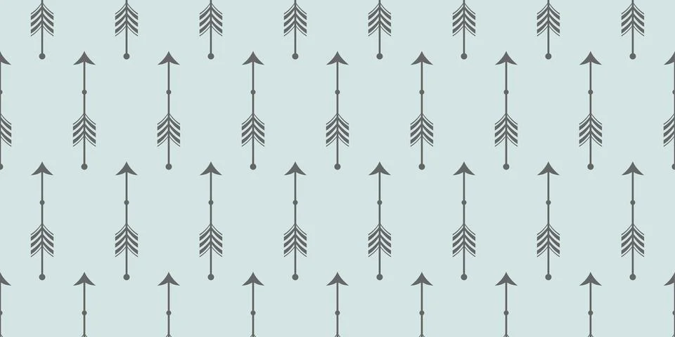 Geometric Gray Arrow Seamless Pattern Background Stock Illustration