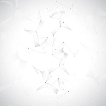 Geometric gray background. Molecule and communication background. Graphic Stockillustratie