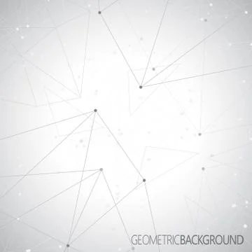 Geometric gray background Molecule and communication for your design and your Illustrazione stock