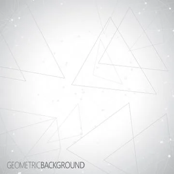 Geometric gray background Molecule and communication for your design and your Stock Illustration