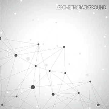 Geometric gray background Molecule and communication for your design and your Illustrazione stock