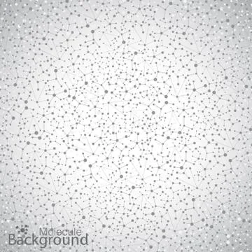 Geometric gray background molecule and communication  for your design. Vector Stock Illustration