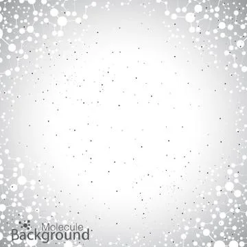 Geometric gray background molecule and communication for your design. Vector Stock Illustration