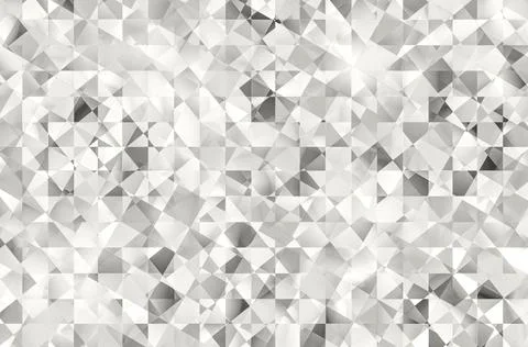 Geometric grayscale mosaic of triangular facets forming a modern abstract Stock Illustration