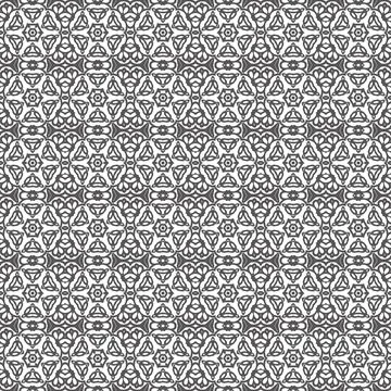 Geometric grayscale pattern seamless textile design Stock Illustration