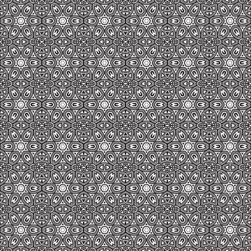 Geometric grayscale pattern, textile design, repeating texture, background,.. Stock Illustration