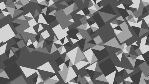 Geometric grayscale triangles forming an abstract pattern across the frame wi Stock Illustration