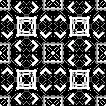 Geometric greek vector seamless pattern. Abstract tribal ethnic style backgro Stock Illustration
