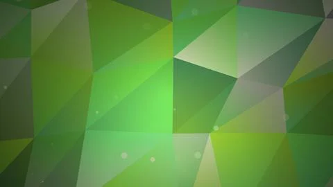 Geometric green abstract background with triangles and light Stock Illustration