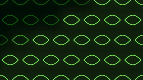 Geometric green line pattern diamonds and squares on black Stock-Footage 292963643