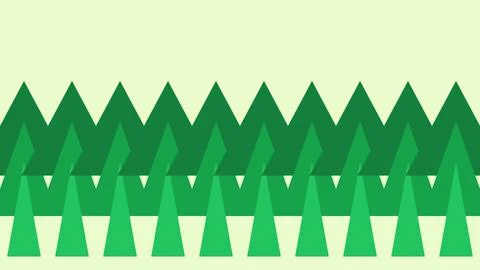 Geometric green mountain pattern with triangular shapes on neutral background Stock Illustration